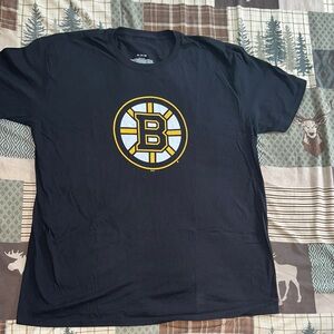 NHL Black Tee with Boston Bruins Emblem
